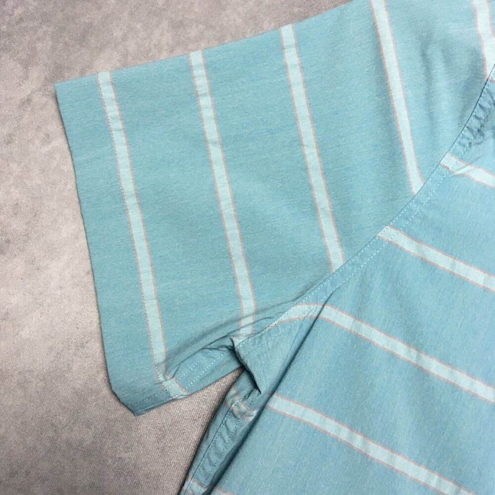 Southern Tide Mens Shirt size XL Button Up Short Sleeve‎ Blue Striped Stretch - Picture 5 of 15